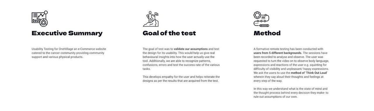 Usability test report — summary, goal and method